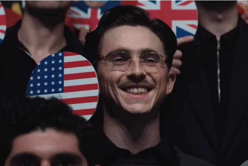 Timothée Chalamet em "Marty supreme" — Foto: Divulgação / A24