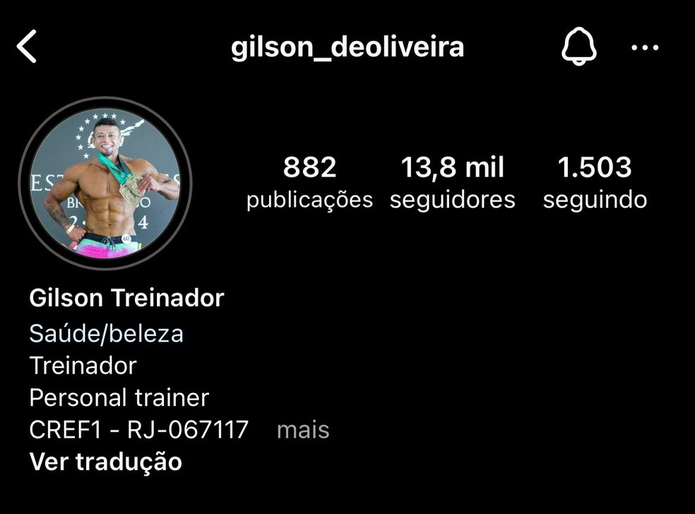 Gilson de Oliveira ganhou mais de 10 mil seguidores — Foto: Reprodução