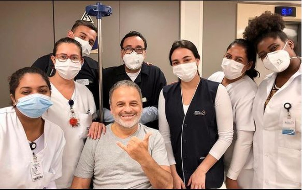 Marcos Breda passa por sexta cirurgia após grave acidente de moto — Foto: Instagram