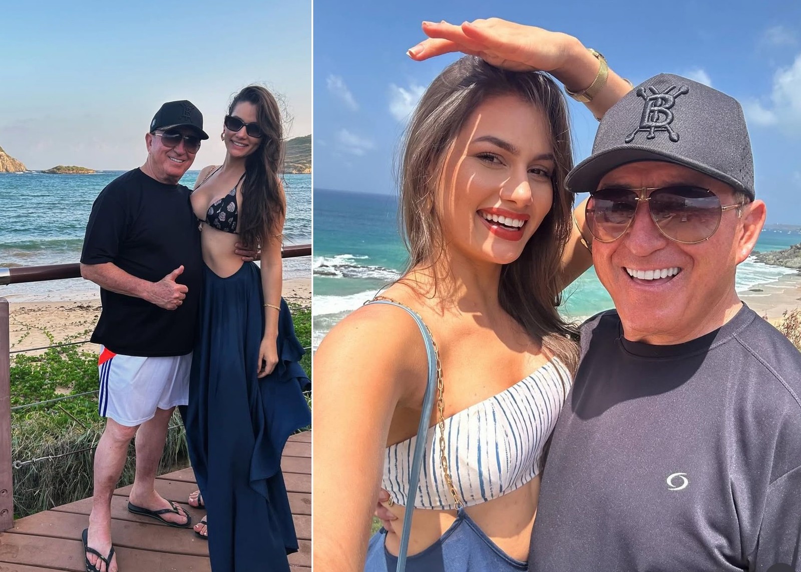 Namorada de Amado Batista mostra viagem romântica com o cantor em Fernando de Noronha — Foto: Instagram