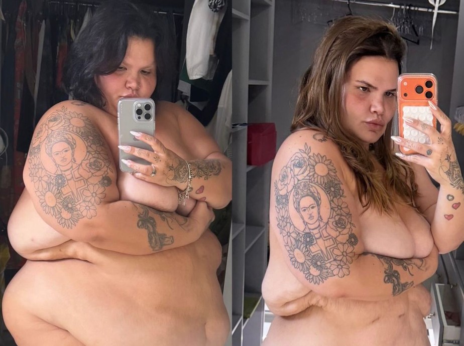 Nua, Thais Carla mostra antes e depois de perder 85 kg; veja! | Famosos |  extra