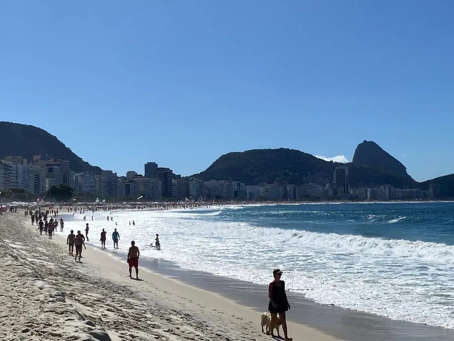 Orla da Praia de Copacabana no Rio