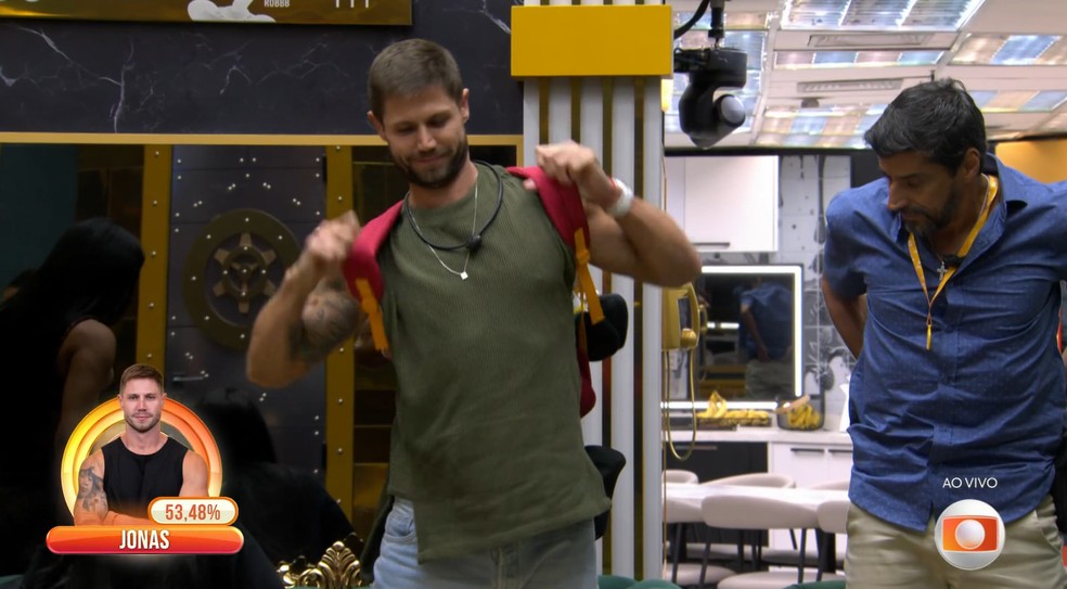 Jonas Sulzbach é o décimo eliminado do 'BBB 26' — Foto: Reprodução/TVGlobo