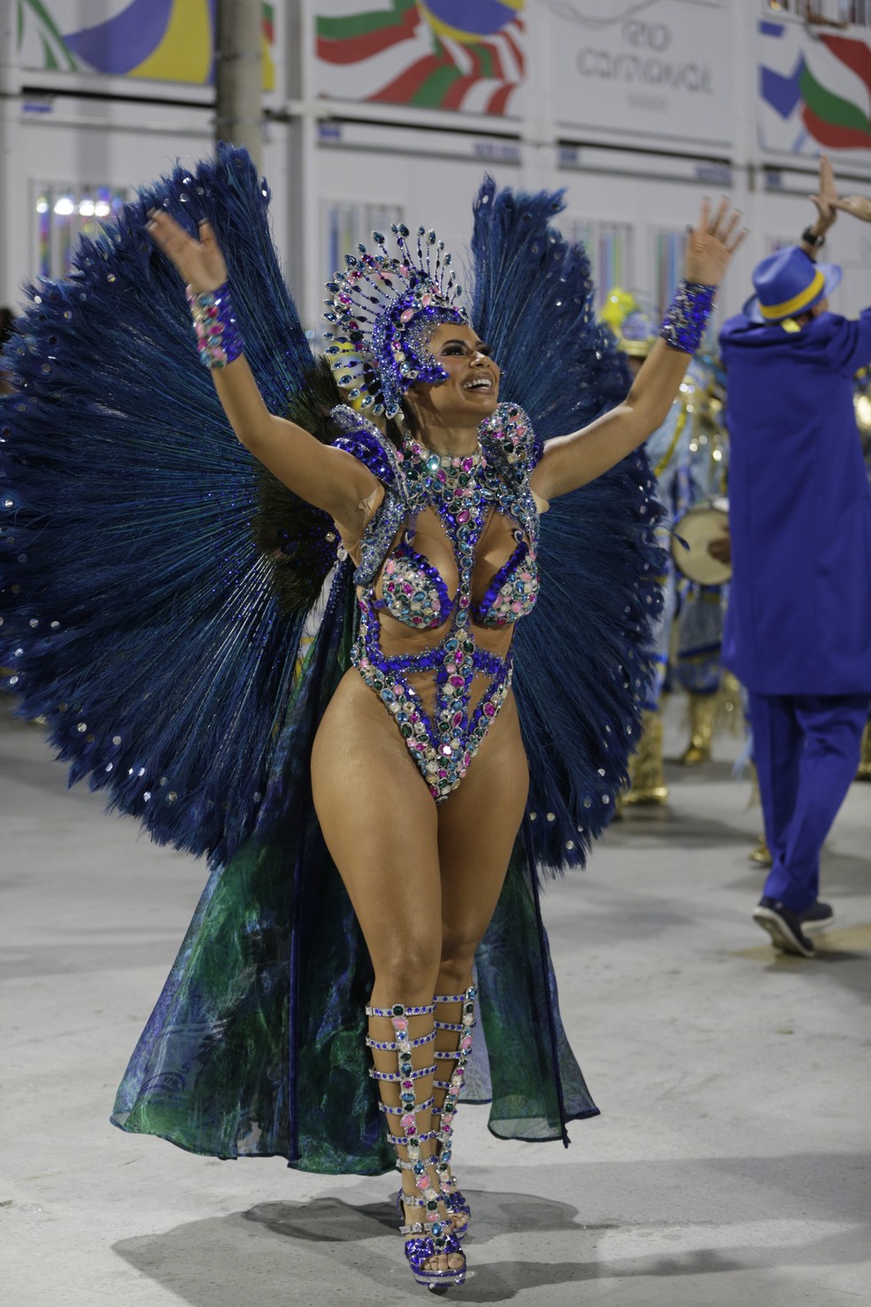 Lexa no desfile da Unidos da Tijuca 2024 — Foto: Alexandre Cassiano/Agência O Globo