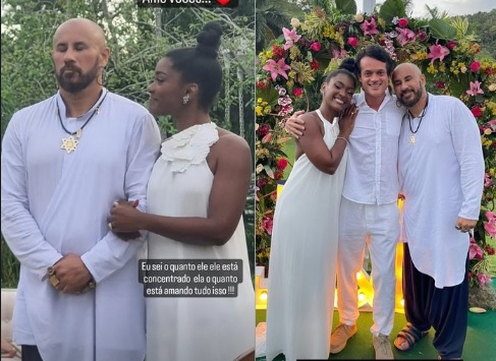 Erika Januza e José Júnior ficam noivos e fazem festa com ares de casamento Entretenimento extra