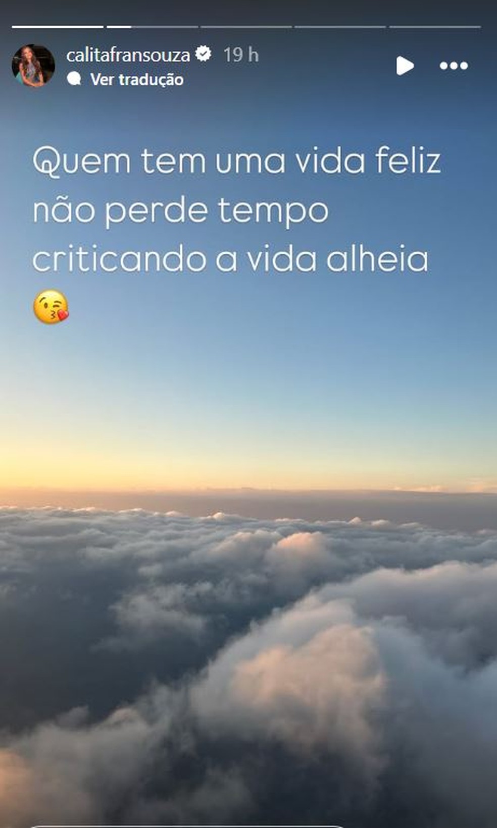 Nova namorada de Amado Batista, Calita Franciele posta indireta nas redes sociais após críticas a seu relacionamento — Foto: Instagram/reprodução