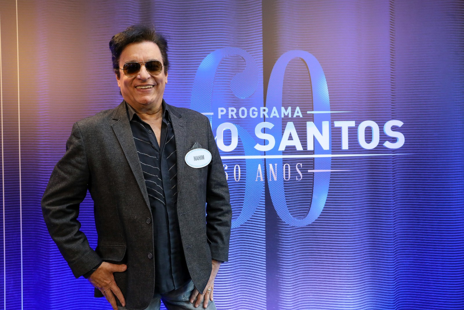 Nahim em participação na comemoração de 60 anos do 'Programa Silvio Santos' — Foto: Rogerio Pallatta/SBT/Divulgação