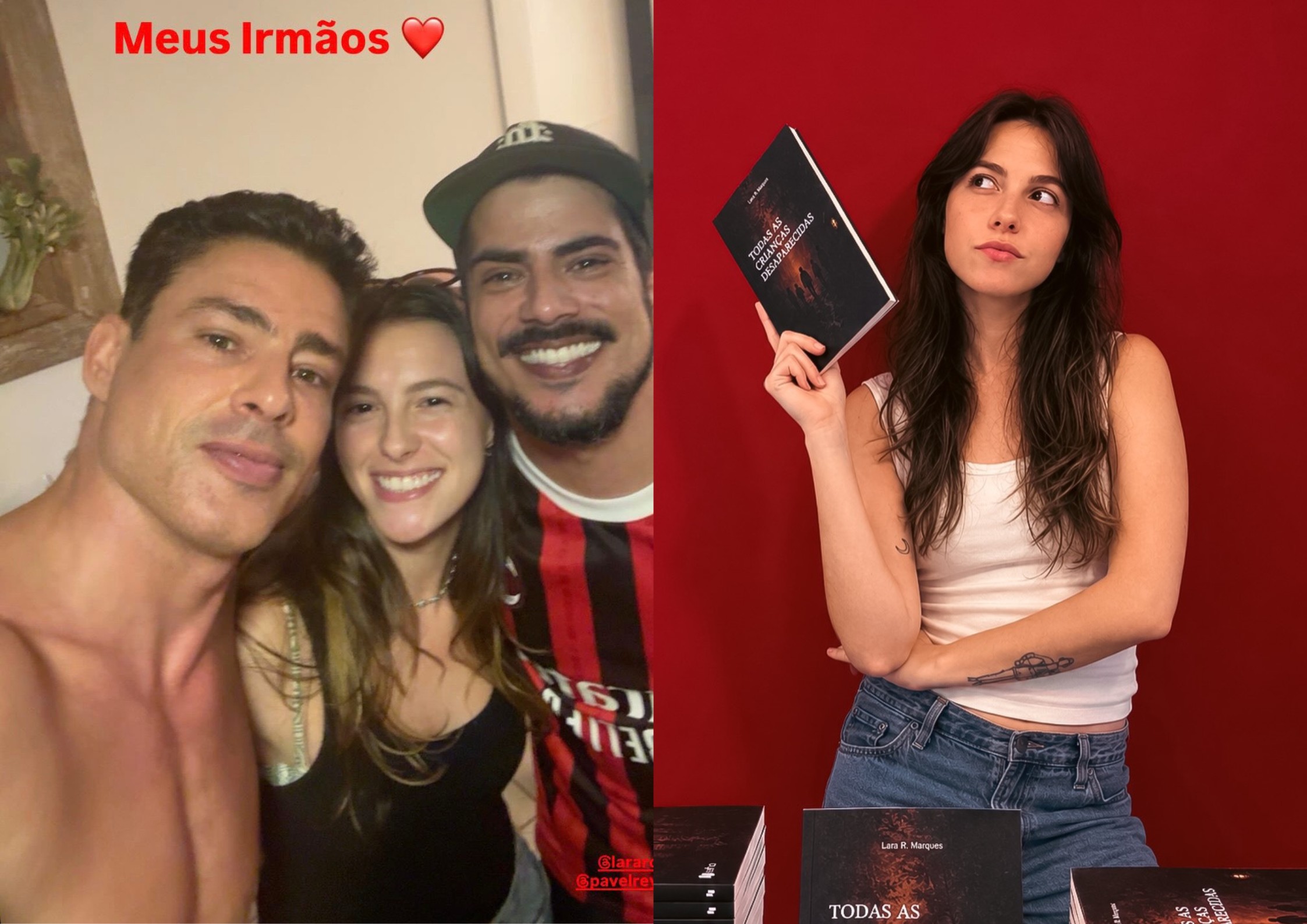 Em momento raro, Cauã Reymond posta irmã escritora e parabeniza por livro: 'Orgulhoso'