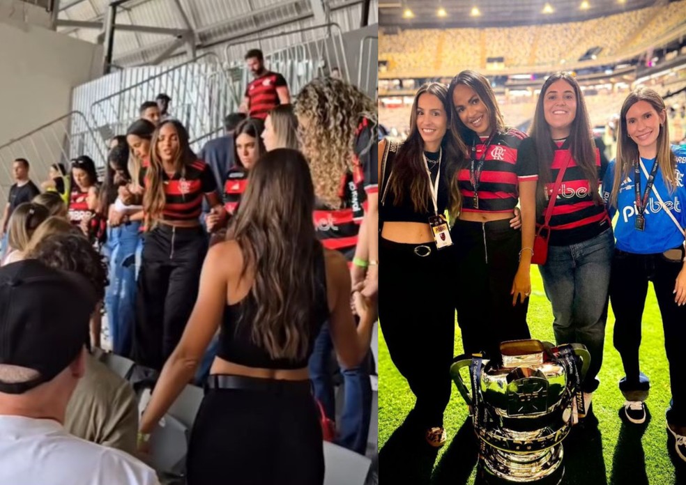 Gisellen Ramalho fez corrente de ora&ccedil;&atilde;o no est&aacute;dio antes da partida que deu o t&iacute;tulo da Copa do Brasil ao Flamengo &mdash; Foto: Reprodu&ccedil;&atilde;o/Instagram