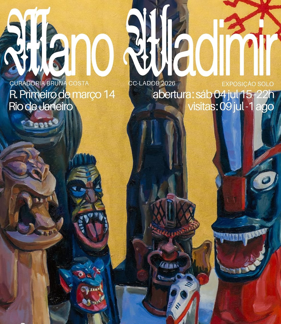 O anúncio da exposição de Mano Wladimir no Rio — Foto: Reprodução/Instagram