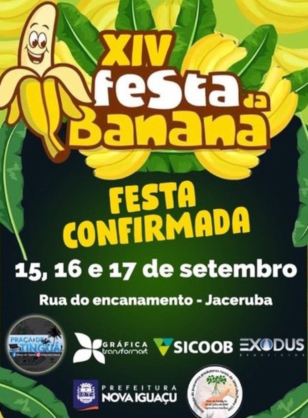 14ª Festa da Banana será realizada em Nova Iguaçu, em setembro — Foto: Divulgação