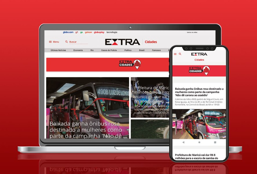EXTRA inaugura uma nova forma de apresentar as notícias a quase três milhões de leitores