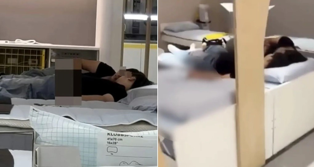 Clientes têm momento íntimo em cama de loja diante de outros compradores - QTU Questões do Universo