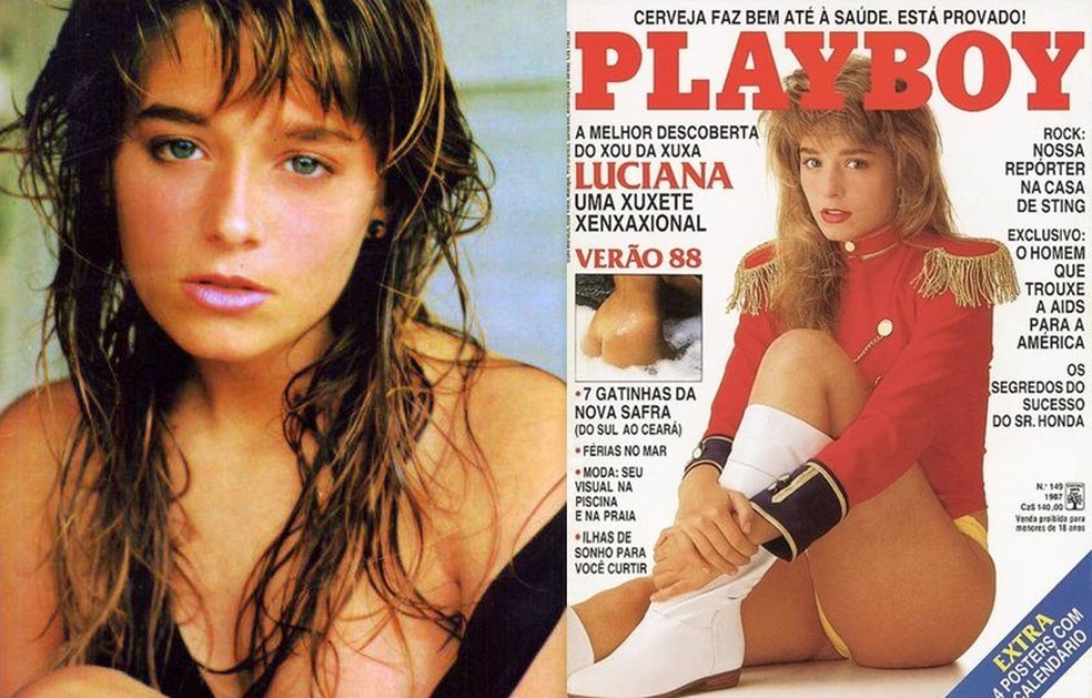 Luciana Vendramini no polêmico ensaio da "Playboy" em 1987 — Foto: JR Duran/ reprodução/ instagram