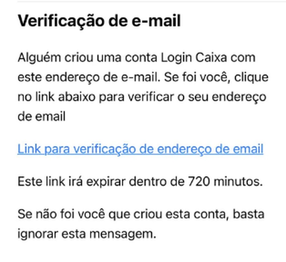 A tela de alerta — Foto: Reprodução