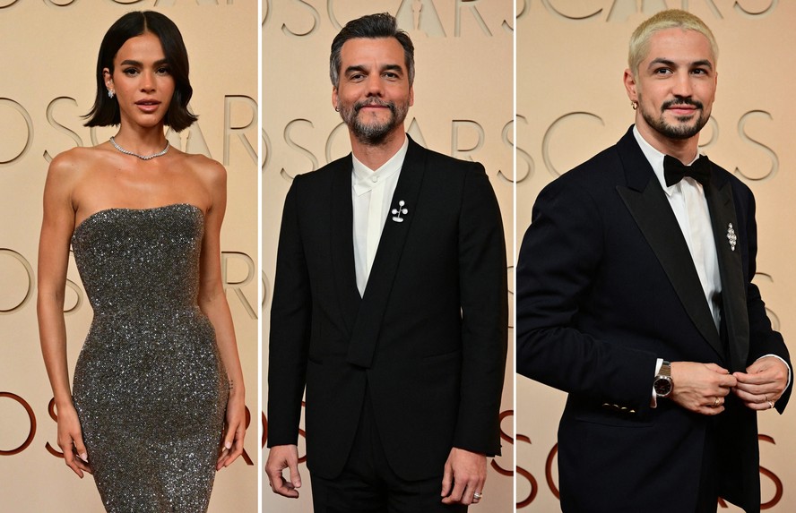 Bruna Marquezine e o elenco de 'O agente secreto' chegam para o Oscar