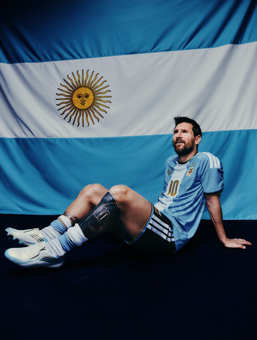 Camisa especial para despedida de Messi pela Argentina — Foto: Divulgação / Adidas
