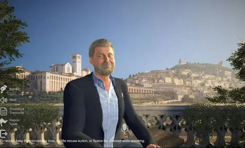 Padre Justin, criado por IA — Foto: Reprodução