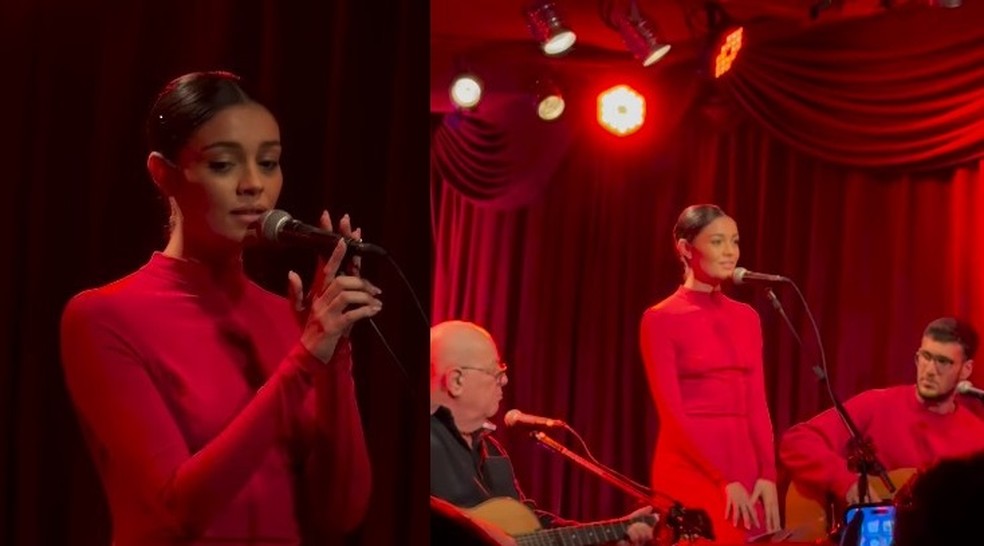 Sophie Charlotte canta ao lado de Cézar Mendes e Tom Veloso no Rio — Foto: reprodução/ instagram