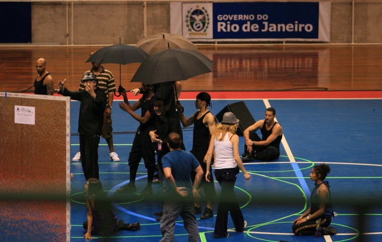 Ensaio de Madonna no Maracananzinho em 2008 — Foto: Marco Antonio Teixeira
