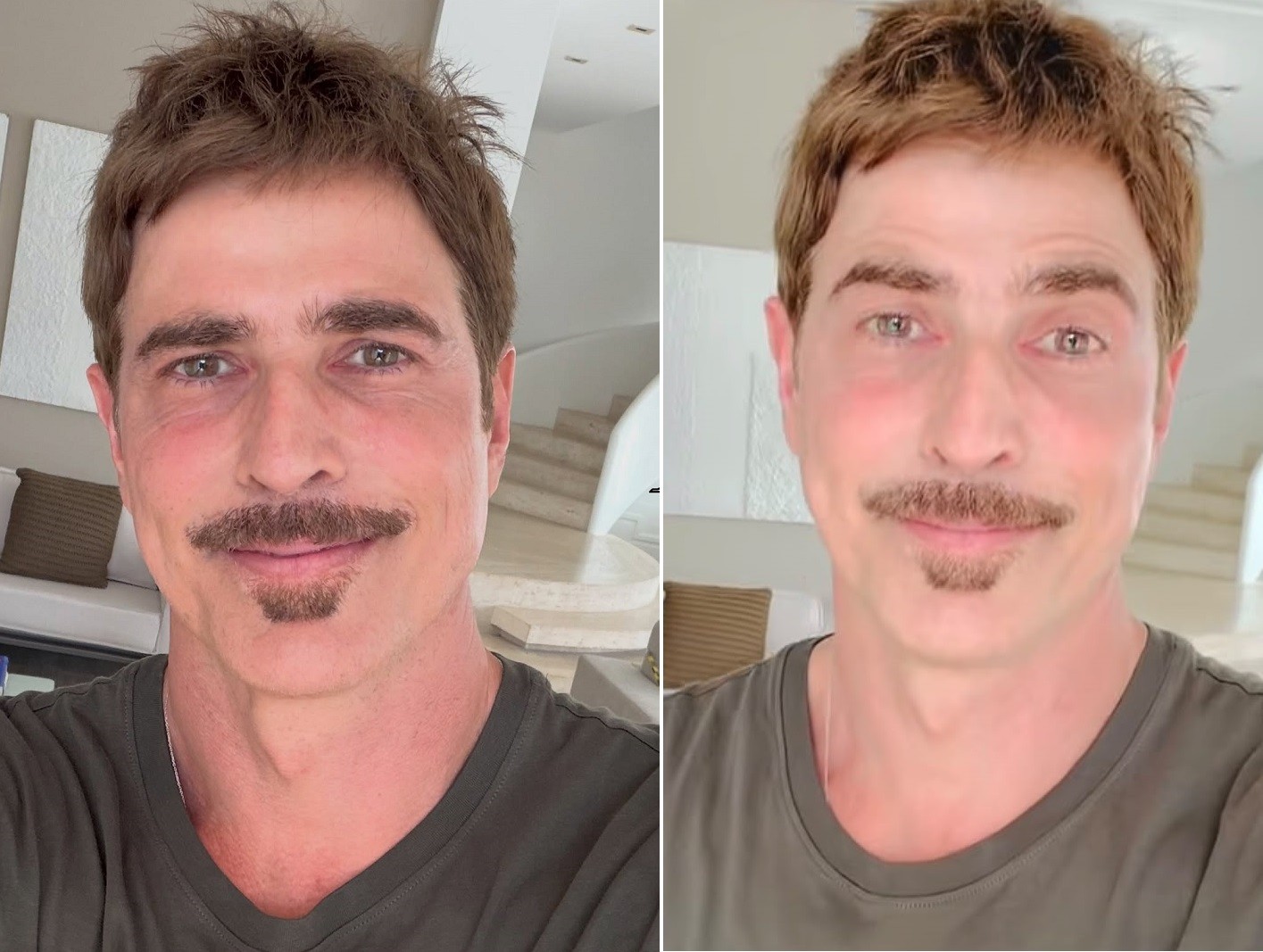 Reynaldo Gianecchini exibe novo visual com 