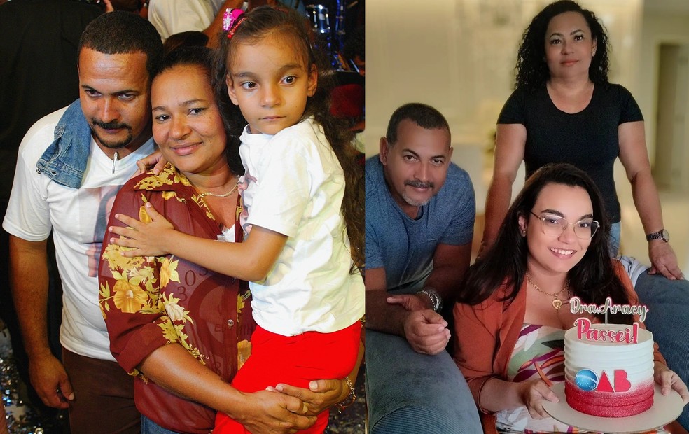Mara com a família ao ganhar o 
