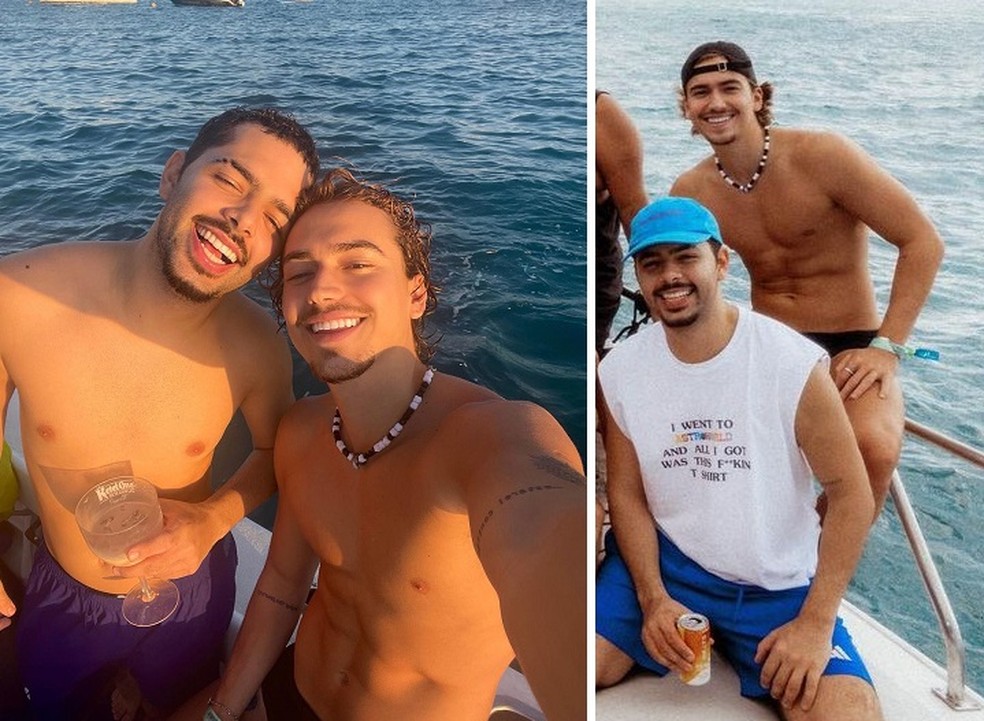 Pedro Sampaio e namorado curtem viagem a Fernando de Noronha — Foto: Instagram