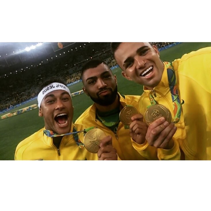 Neymar, Gabigol e Luan Guilherme — Foto: Reprodução/Instagram