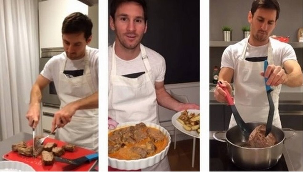Lionel Messi antes de mudar os hábitos — Foto: rep/ instagram