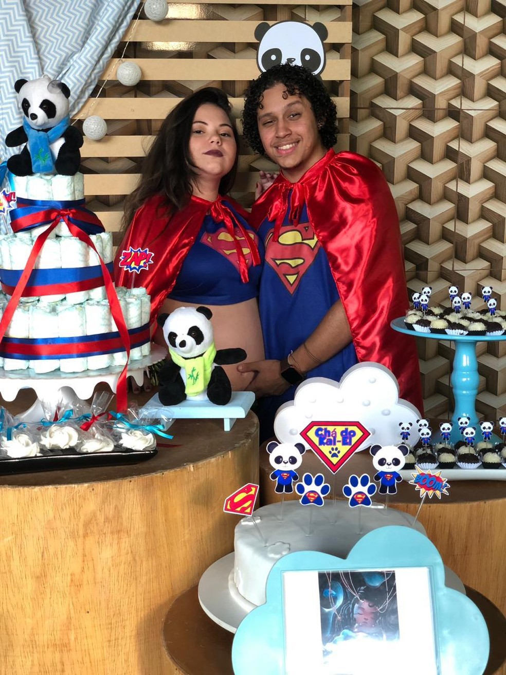 O chá de bebê de Kal-El — Foto: arquivo pessoal
