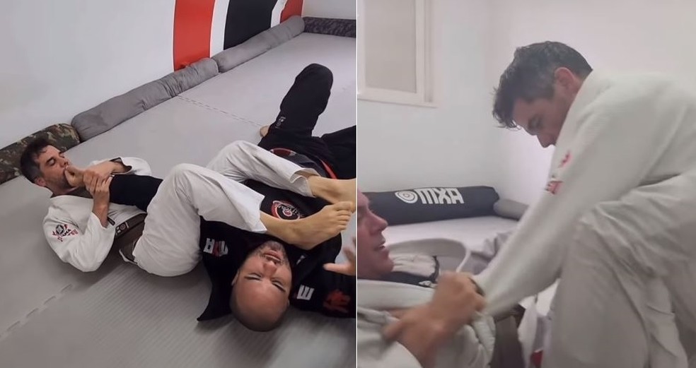 Wagner Moura treina jiu-jítsu em academia no Recife — Foto: reprodução/ instagram