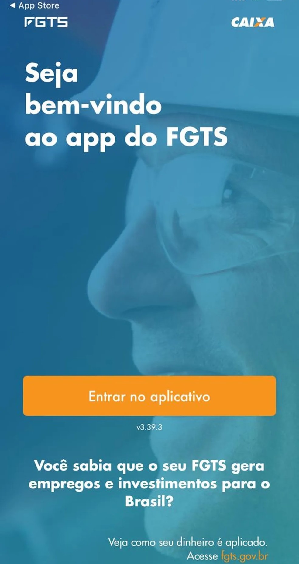 Basta baixar o aplicativo do FGTS — Foto: Reprodução