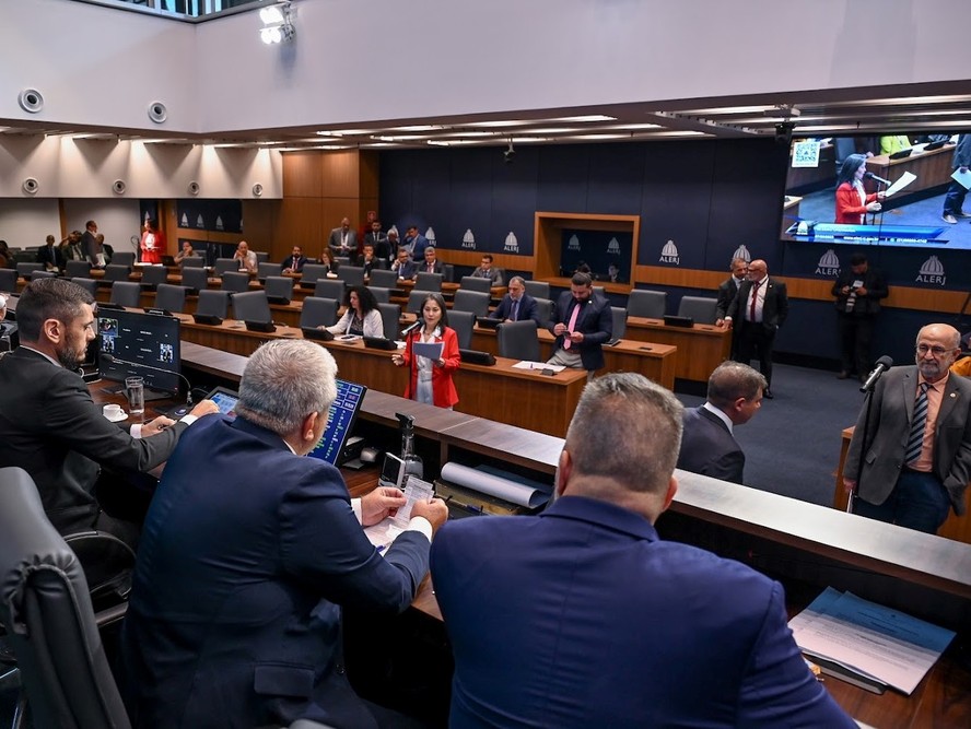 O plenário da Assembleia Legislativa do Rio (Alerj)