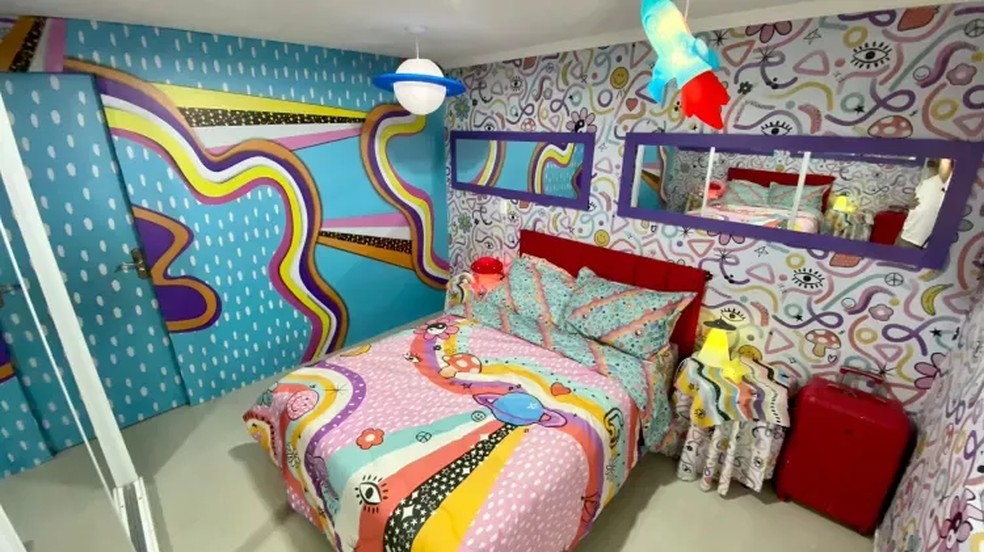Quarto inspirado no Lollipop do BBB 22 &mdash; Foto: Arquivo pessoal