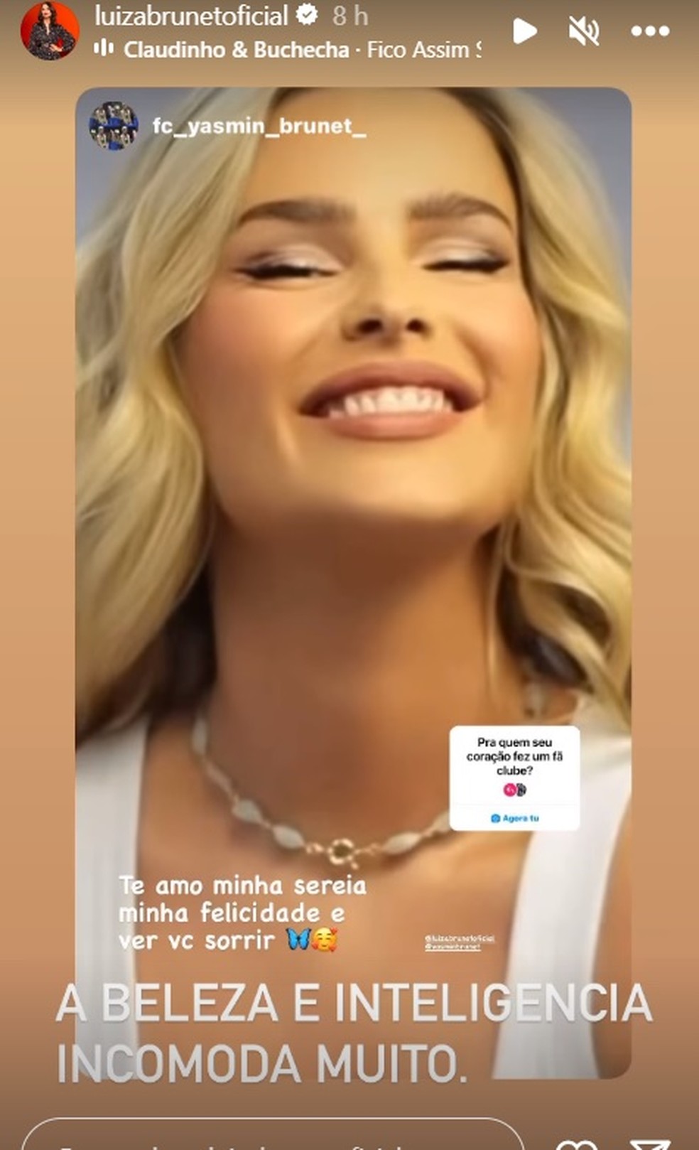 Postagem de Luiza Brunet no Instagram — Foto: Reprodução/Instagram