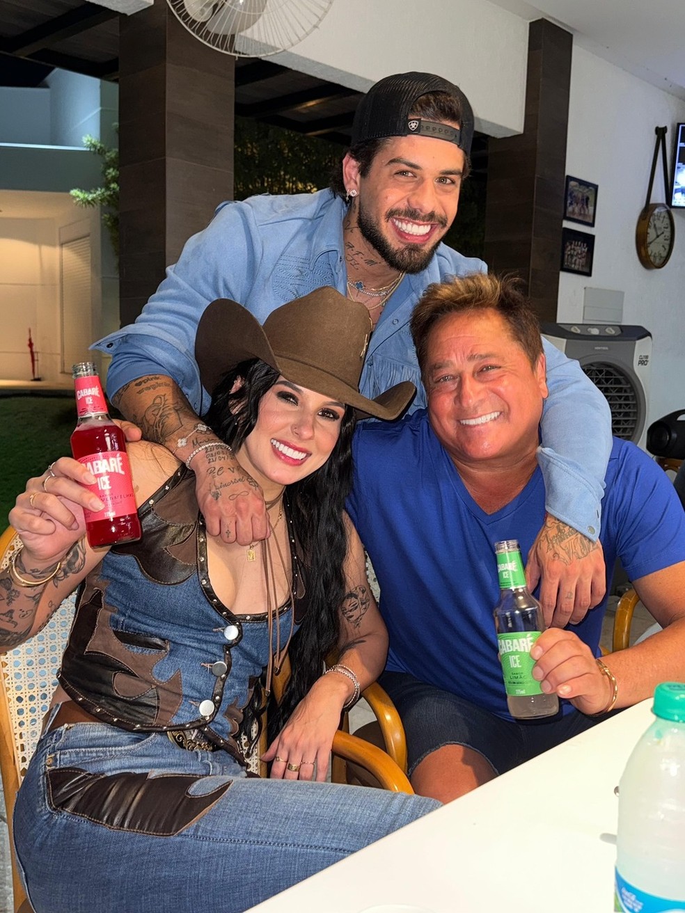 Ana Castela, Leonardo e Z&eacute; Felipe &mdash; Foto: Reprodu&ccedil;&atilde;o/Instagram