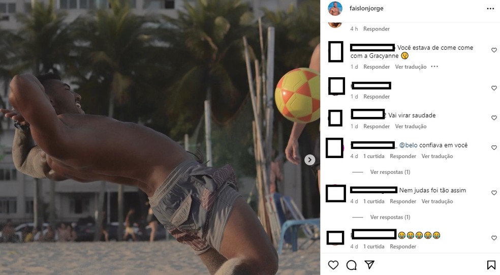 Atual personal de Gracyanne é confundido na web como pivô da separação da musa e Belo, e é alvo de críticas — Foto: Reprodução