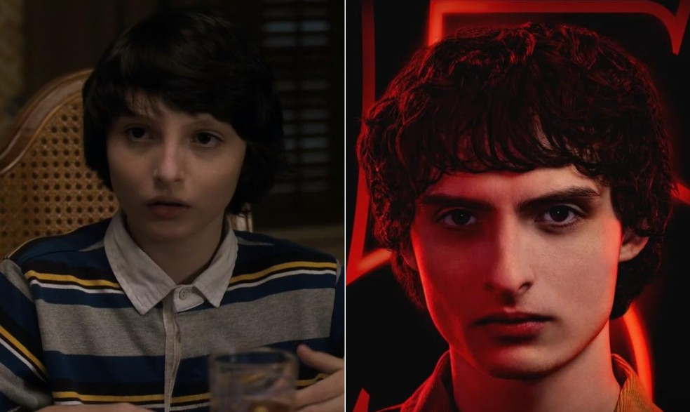 Mike (Finn Wolfhard) na primeira e na &uacute;ltima temporada de 'Stranger things' &mdash; Foto: Reprodu&ccedil;&atilde;o/IMDB