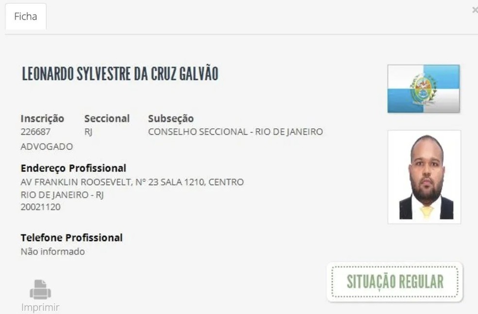 Leonardo Sylvestre Da Cruz Galvão é advogado criminalista — Foto: Reprodução