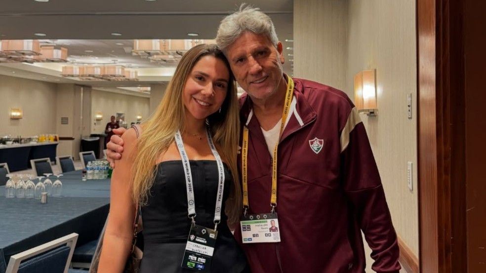 Carol e Renato Portaluppi em Orlando — Foto: Reprodução Redes sociais
