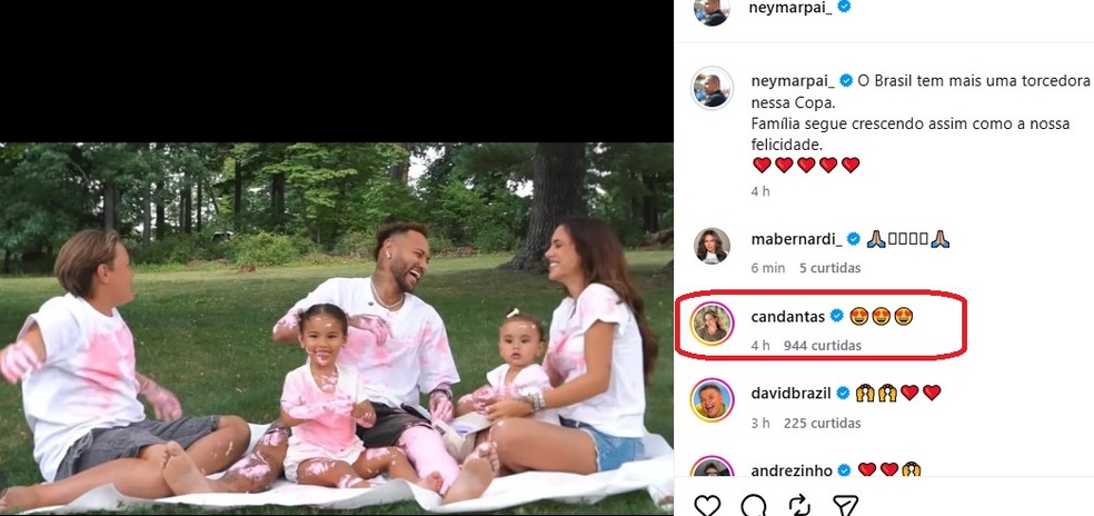 Mãe do primeiro filho de Neymar reage à nova gravidez de Bruna Biancardi — Foto: Reprodução/Instagram