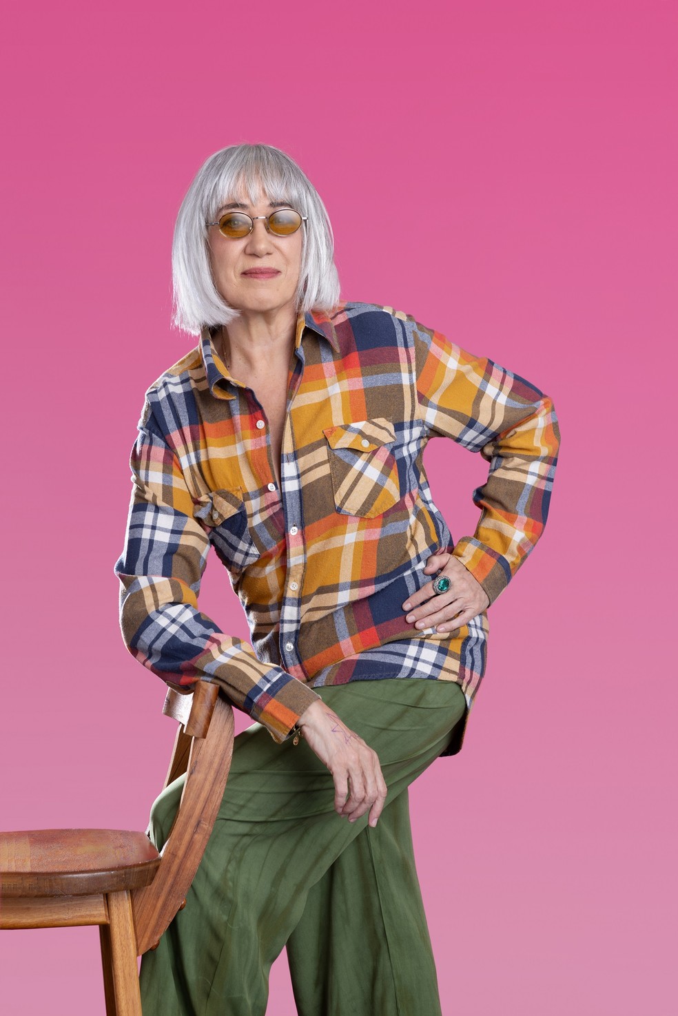 Lilia Cabral caracterizada como Rita Lee para a peça "Balada da Louca" — Foto: Miro/Divulgação
