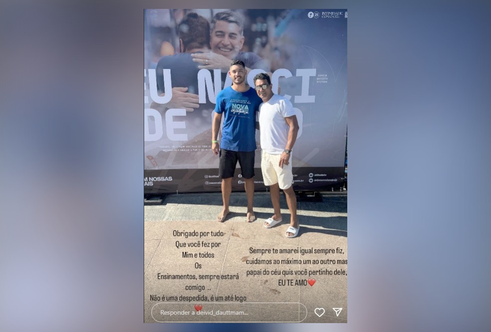 Filho de ex-prefeito de Belford Roxo lamenta morte do pai — Foto: Reprodução/Instagram