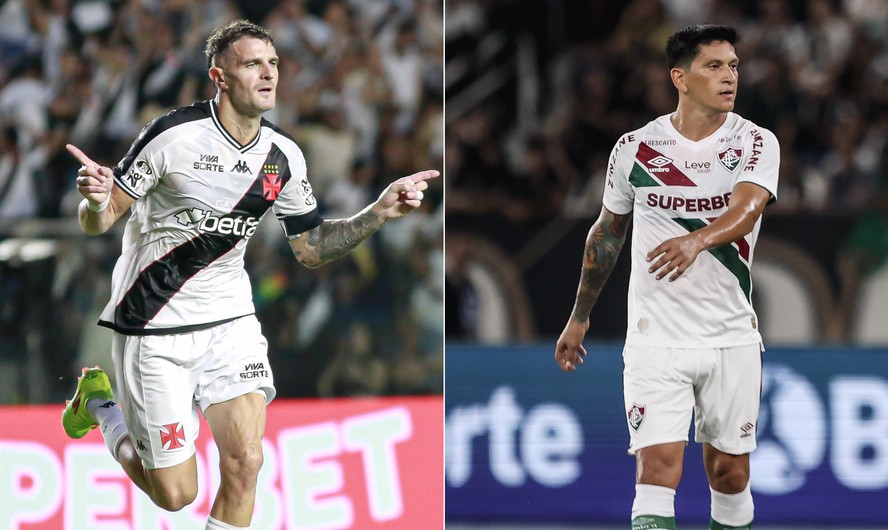 Vegetti e Cano são os centroavantes titulares de Vasco e Fluminense