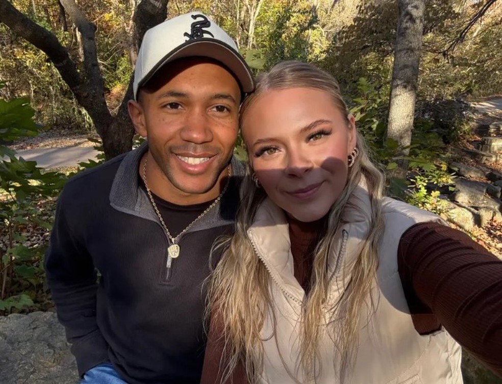 Fred Marsh e Hailey Padgett: noivado curto por causa de uma tragédia nos EUA — Foto: Reprodução/GoFundMe