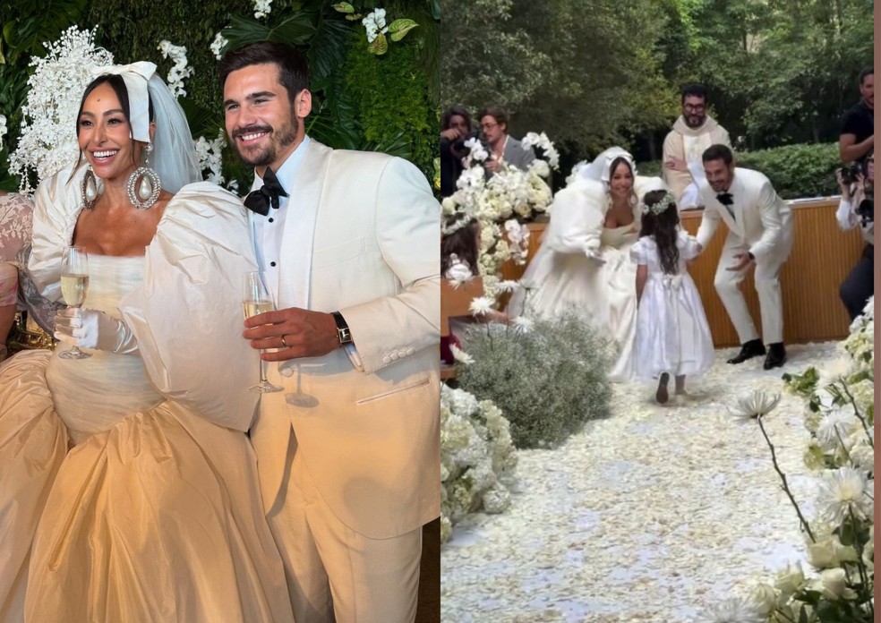 Sabrina Sato e Nicolas Prattes casaram numa cerimônia intimista em São Paulo — Foto: Reprodução/Instagram