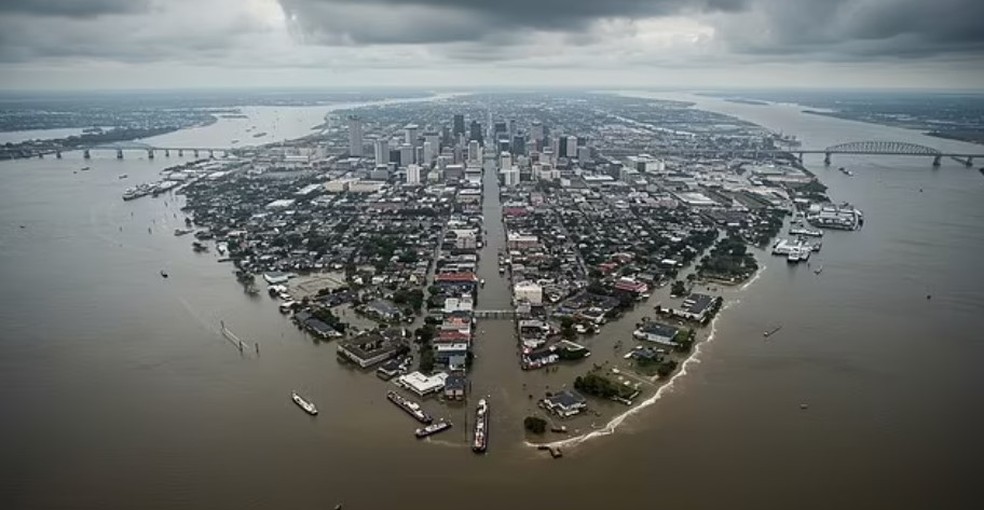 Nova Orleans (EUA) 'submersa em 2100' &mdash; Foto: ImageFX