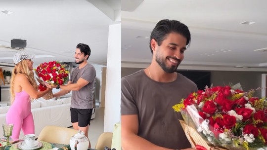 Iran Ângelo celebra 29 anos do namorado Lucas Suassuna com surpresa romântica e declaração de amor