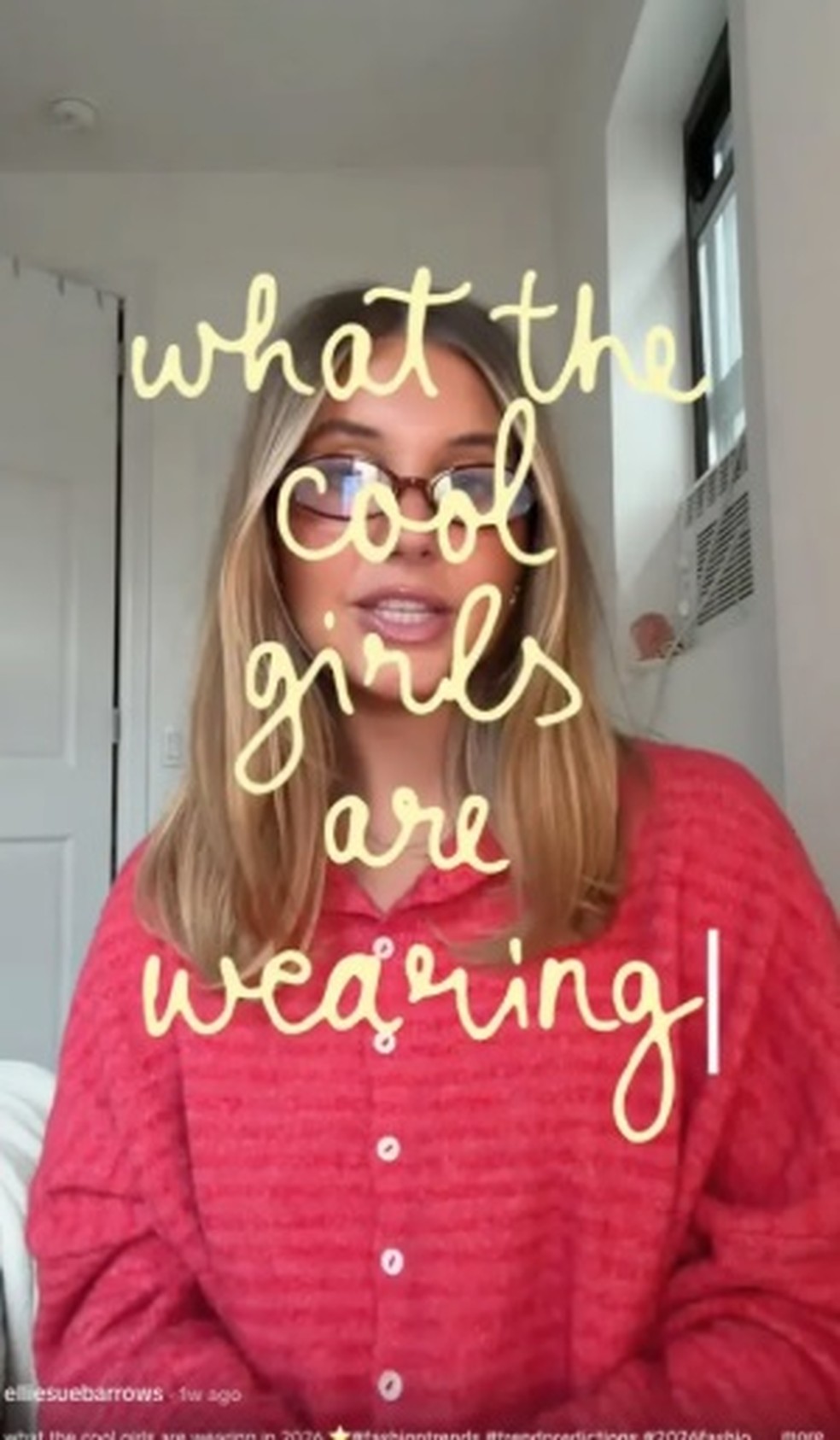 Influencer fala sobre 'o que as garotas legais estão usando' — Foto: Reprodução/TikTok