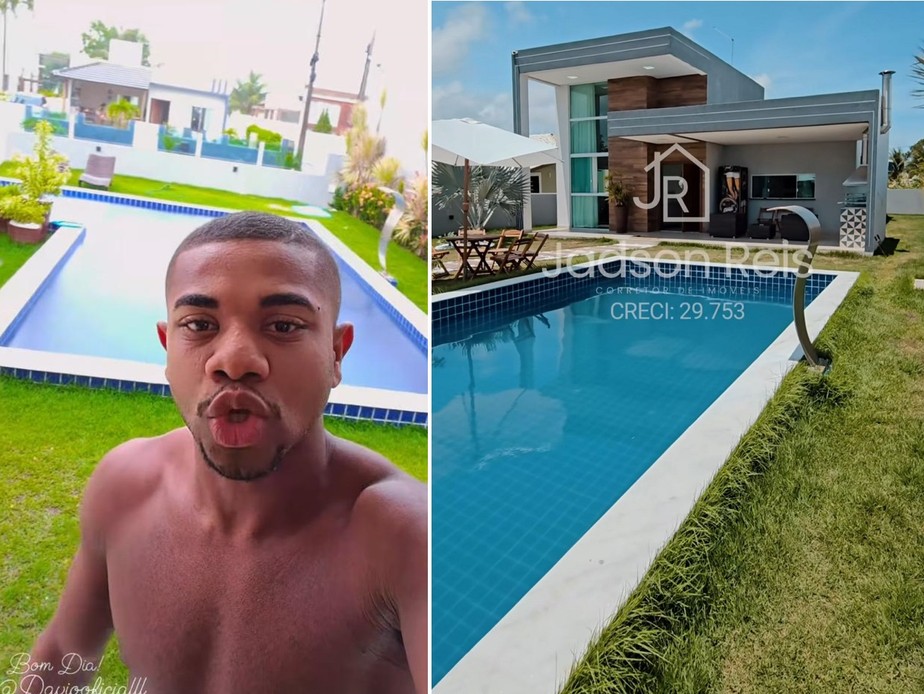 Mans&atilde;o onde Davi, campe&atilde;o do 'BBB 24', est&aacute; com a fam&iacute;lia na Bahia custa R$  1,5 milh&atilde;o; fotos